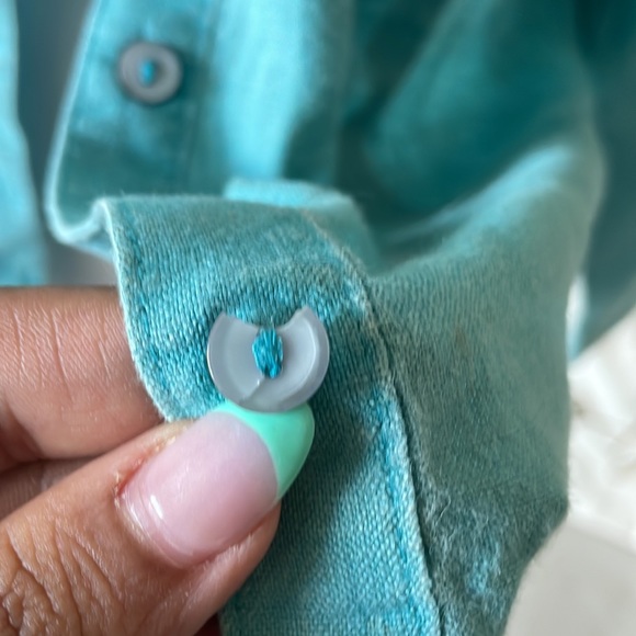 Blue Button Down Top - Picture 5 of 5